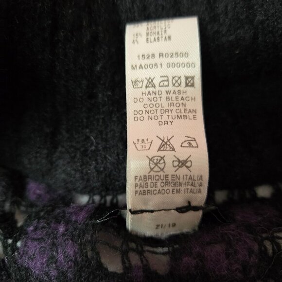 Vintage Miss Sixty Black and Purple Women's Sweater-vest, size S, made i… - Picture 5 of 7